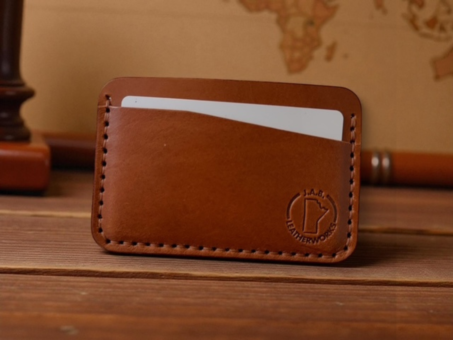 Custom Leather Card Holder, Handmade leather wallet, Minimalist